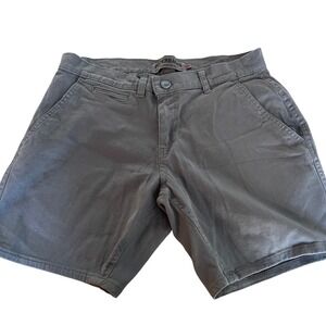Paperbacks Chino Shorts Mens 29 Grey Casual Summer Stretch Cotton Flat Front 8in